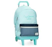 Pepe Jeans Dalma Mochila para Portátil Doble Compartimento Portátil 15,6 pulgadas Azul 31x44x15 cms Poliéster by Joumma Bags