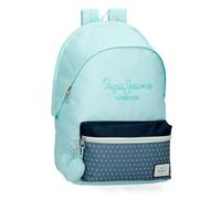 Pepe Jeans Dalma Mochila para Portátil Doble Compartimento Portátil 15,6 pulgadas Azul 31x44x15 cms Poliéster by Joumma Bags