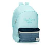 Pepe Jeans Dalma Mochila para Portátil Doble Compartimento Portátil 15,6 pulgadas Azul 31x44x15 cms Poliéster by Joumma Bags