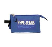 Pepe Jeans Darren Estuche Triple Azul 22x12x5 cms Poliéster