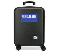 Pepe Jeans Darren Maleta de cabina Negro 38x55x20 cms Rígida ABS Cierre de combinación lateral 34L 2,74 kgs 4 Ruedas dobles