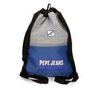 Pepe Jeans Darren Mochila Saco Con Cremallera Azul 33x44 cms Poliéster