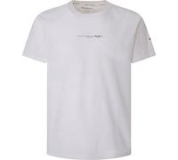 Pepe Jeans David tee T-Shirt, Blanco (White), XXL para Hombre