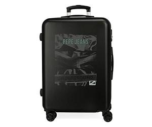 Pepe Jeans Davis Maleta mediana Negro 46x65x23 cms Rígida ABS Cierre de combinación lateral 56 3 kgs 4 Ruedas dobles