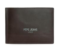 Pepe Jeans Deep Billetero con Monedero Marrón 12,5x9,5x1 cms Piel by Joumma Bags