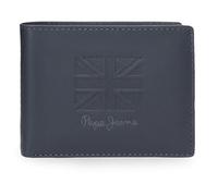 Pepe Jeans Denver Cartera Horizontal con Billetera Extraible Azul 11x8,5x1 cms Piel by Joumma Bags