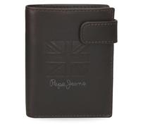 Pepe Jeans Denver Cartera Vertical con Cierre de Clic Azul 8,5x10,5x1 cms Piel by Joumma Bags