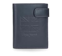 Pepe Jeans Denver Cartera Vertical con Cierre de Clic Azul 8,5x10,5x1 cms Piel by Joumma Bags