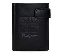 Pepe Jeans Denver Cartera Vertical con Cierre de Clic Azul 8,5x10,5x1 cms Piel by Joumma Bags