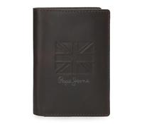 Pepe Jeans Denver Cartera Vertical con Monedero Azul 8,5x11,5x1 cms Piel by Joumma Bags