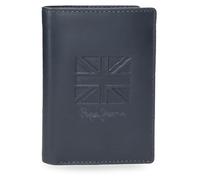 Pepe Jeans Denver Cartera Vertical con Monedero Azul 8,5x11,5x1 cms Piel by Joumma Bags