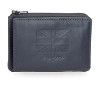 Pepe Jeans Denver Monedero con Tarjetero Azul 11x7x1,5 cms Piel by Joumma Bags