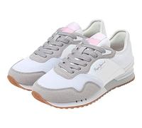 Pepe Jeans London Troy WSneaker para Mujer, White, 3 UK