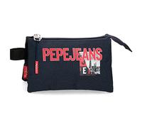 Pepe Jeans Dikran Estuche Triple Azul 22x12x5 cms Poliéster