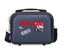 Pepe Jeans Dikran Neceser Adaptable con Bandolera Azul 29x21x15 cms Rígido ABS 9,14L