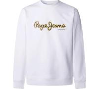 Pepe Jeans Dorian Crew Sudadera para Hombre, Blanco (Blanco), XL, Blanco (Blanco), XL