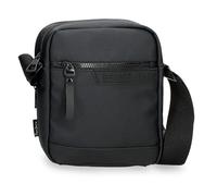 Pepe Jeans Dorking Bandolera Dos Compartimentos Negro 17x22x7,5 cms Poliéster con Detalles en Piel Sintética by Joumma Bags