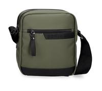 Pepe Jeans Dorking Bandolera Dos Compartimentos Verde 17x22x7,5 cms Poliéster con Detalles en Piel Sintética by Joumma Bags