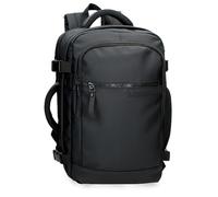 Pepe Jeans Dorking Mochila de Cabina para Portátil 15,6 Pulgadas Negro 25x40x20 cms Poliéster con Detalles en Piel Sintética 20L by Joumma Bags