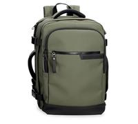 Pepe Jeans Dorking Mochila de Cabina para Portátil 15,6 pulgadas Verde 25x40x20 cms Poliéster con detalles en Piel Sintética 20L by Joumma Bags