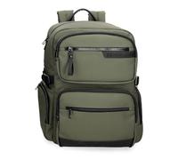 Pepe Jeans Dorking Mochila para Portátil Adaptable 15,6 Pulgadas Verde 28x40x16 cms Poliéster con Detalles en Piel Sintética 17,92L by Joumma Bags