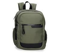 Pepe Jeans Dorking Mochila para Portátil Doble Compartimento Adaptable 15,6 Pulgadas Verde 25x37x12 cms Poliéster con Detalles en Piel Sintética 11,1L by Joumma Bags