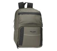 Pepe Jeans Dortmund Mochila para Portátil 13,3&quot; Verde 25x37x10 cms Poliéster 9,25L by Joumma Bags