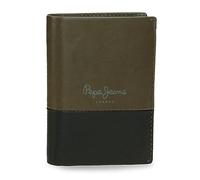Pepe Jeans Dual Cartera Vertical con Monedero Verde 8,5x10,5x1 cms Piel