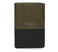 Pepe Jeans Dual Cartera Vertical con Monedero Verde 8,5x11,5x1 cms Piel