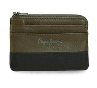 Pepe Jeans Dual Monedero Verde 11x7x1,5 cms Piel