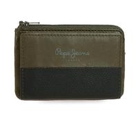Pepe Jeans Dual Monedero Verde 11x7x1,5 cms Piel