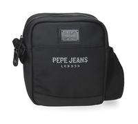 Pepe Jeans Durham Bandolera Dos Compartimentos Negro 17x22x7,5 cms Poliéster by Joumma Bags