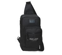 Pepe Jeans Durham Riñonera Negro 21x12,5x5 cms Poliéster con detalles en Piel Sintética by Joumma Bags