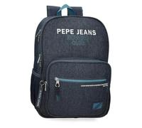 Pepe Jeans Edmon Mochila Escolar Adaptable a Carro Azul 30x40x12 cms Poliester 15,6L by Joumma Bags