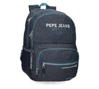 Pepe Jeans Edmon Mochila Escolar Adaptable a Carro Azul 33x46x15 cms Poliéster 22,77L by Joumma Bags
