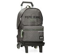 Pepe Jeans Edmon Mochila para portátil 15,6" con carro Gris 31x44x17,5 cms Poliéster by Joumma Bags