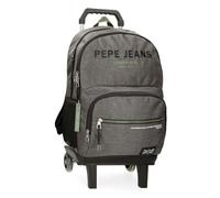 Pepe Jeans Edmon Mochila Doble Compartimento Adaptable a Carro Portátil 15,6 pulgadas Gris 33x46x15 cms Poliéster by Joumma Bags