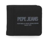 Pepe Jeans Edward Cartera Negro 10,5x9x2 cm Poliéster by Joumma Bags