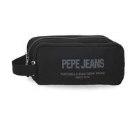 Pepe Jeans Edward Estuche Triple Negro 22x10x9 cm Poliéster by Joumma Bags