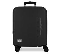 Pepe Jeans Edward Maleta de Cabina Negro 40x55x20 cm Rígida ABS Cierre de combinación Integrado 37L 2,6kg 4 Ruedas Dobles Equipaje de Mano by Joumma Bags