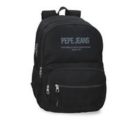 Pepe Jeans Edward Mochila Escolar Portátil 15,6 Pulgadas Negro 33x46x15 cm Poliéster 22,77L by Joumma Bags