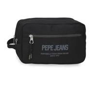 Pepe Jeans Edward Neceser Dos Compartimentos Adaptable Negro 26x16x12 cm Poliéster by Joumma Bags