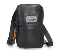 Pepe Jeans Egham Bolso de Mano Negro 25x16x1 cms Poliéster