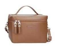 Pepe Jeans Elia Neceser Adaptable con Bandolera Marrón 23,5x16x16 cms Piel sintética by Joumma Bags