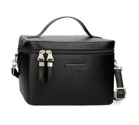 Pepe Jeans Elia Neceser Adaptable con Bandolera Negro 23,5x16x16 cms Piel sintética by Joumma Bags