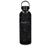 Pepe Jeans Eloise Botella de Acero Inoxidable Negro 7,4x23,5x7,4 cms Acero Inoxidable by Joumma Bags