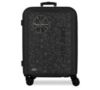 Pepe Jeans Eloise Maleta Mediana Negro 48x68x27 cm Rígida ABS Cierre de combinación Integrado 72L 3,48kg 4 Ruedas Dobles Equipaje de Mano by Joumma Bags