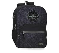 Pepe Jeans Eloise Mochila Escolar con Carro Portátil 15,6 Pulgadas Negro 30x40x12 cm Poliéster 14,4L by Joumma Bags
