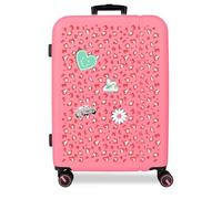 Pepe Jeans Evelyn Maleta Mediana Fucsia 48x68x27 cm Rígida ABS Cierre de combinación Integrado 72L 3,48kg 4 Ruedas Dobles Equipaje de Mano by Joumma Bags