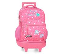 Pepe Jeans Evelyn Mochila Compact 2 Ruedas Portátil 15,6 Pulgadas Rosa 32x43x21 cm Poliéster 28,9L by Joumma Bags